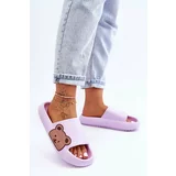 Kesi Women's lightweight foam slippers Bear Purple Parisso Motif