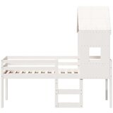 vidaXL visoki krevet s krovom bijeli 80 x 200 cm od masivne borovine | shoptok.hr