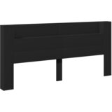 Ormarić za uzglavlje s LED svjetlima crni 220 x 16,5 x 103,5 cm | Eponuda.com