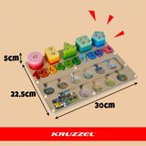  Dječja Montessori 3u1 drvena slagalica | shoptok.hr