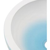 Nadgradni umivaonik bijelo-plavi okrugli Φ 41 x 14 cm keramički | shoptok.hr