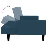  Dvosjed na razvlačenje plavi baršunasti | Eponuda.com