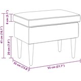  Stolica za noge Tamnosiva 55 x 35 x 41 cm Baršun - Tamnosiva | shoptok.hr