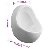  Zidni pisoar s ventilom za ispiranje keramički bijeli | shoptok.hr