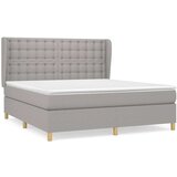  Krevet box spring s madracem svjetlosiva 160x200 cm tkanina | shoptok.hr