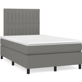 vidaXL Box spring postelja z vzmetnico temno siva 120x190 cm blago Cene