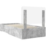  Okvir za krevet s uzglavljem Betonski sivi 100 x 200 cm | shoptok.hr