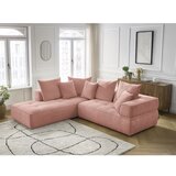 Bobochic Paris Ružičasta kutna garnitura od šenila (s lijevim kutom/u obliku slova L) Whesley – | shoptok.hr