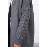Kesi Sweater with bubbles on the sleeve made of graphite Cene