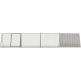  Kavez za zečeve sivi 403,5 x 80,5 x 71 cm od pocinčanog čelika | shoptok.hr