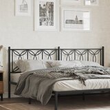 vidaXL Kovinsko posteljno vzglavje črno 193 cm | Shoptok.si