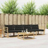  Set vanjskih sofa 5 pcs Bijela i crna 79 x 79 x 37 cm | shoptok.hr