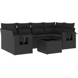  The Living Store Vrtna sedežna garnitura 7-delna z blazinami črn poli ratan - Vrtna Sedežna Garniture, (21453059) | Shoptok.si