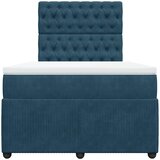 Box spring krevet s madracem tamnoplavi 120 x 200 cm baršunasti | shoptok.hr