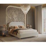 Maison de Rêve Kremno bela oblazinjena zakonska postelja s prostorom za shranjevanje z letvenim dnom 140x200 cm Mija – | Shoptok.si