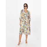 Masai Obleka 'Nette' kremna / mornarska / rumena / oliva | Shoptok.si
