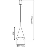  visilica na lanku CAPITAL 1xGX53/15W/230V Ø 17 cm krem boje | Eponuda.com