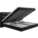 MID.YOU POSTELJA Z VZMETNICO 160 cm x 200 cm , les, tekstil, leseni material antracit | Shoptok.si