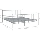  Za krevet sivi metalni 200 x 200 cm | shoptok.hr