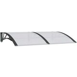  Nadstrešnica za vrata crna 150 x 100 cm polikarbonatna | shoptok.hr