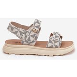 Boto Women Fabric Sandals On Platform Beige Leriot | shoptok.hr