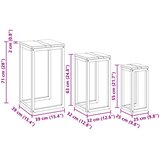  Stol za slaganje 3 pcs Smeđa Čvrsto teak drvo | shoptok.hr