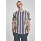 Urban Classics Plus Size Printed Oversized Bold Striped T-Shirt vintageblue Cene