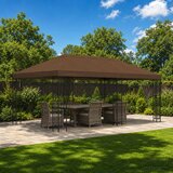 Paviljon s bočnim stranama 6 x 3 m Smeđa Poliester i čelik 190 | shoptok.hr