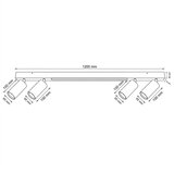 Brilagi LED spot svetiljka SELE 4xGU10/30W/230V + LED/25W crna/dekor hrasta | Eponuda.com