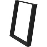  Noge za blagovaonski stol U-oblik 2 kom Crne 70 x (72-73) cm Čelik | shoptok.hr