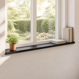  Prozorske klupice 2 kom. Crna 110 x 25 x 2 cm Čvrsto drvo bukve | shoptok.hr