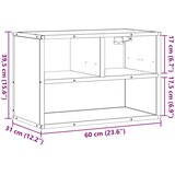 TV ormarić boja hrasta 60x31x39,5 cm konstruirano drvo i metal | shoptok.hr