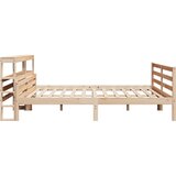  Okvir kreveta s uzglavljem 200 x 200 cm od masivne borovine | shoptok.hr