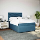 vidaXL Krevet s oprugama i madracem plavi 140x190 cm baršunasti | shoptok.hr