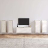 TV ormarići 5 kom bijeli od masivne borovine | shoptok.hr