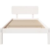  Okvir kreveta s uzglavljem Bijela 75x190 cm Puni bor | shoptok.hr