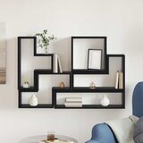  Polica na zidu Zidne s pohranom Crni hrast 96 x 12 x 64 cm | shoptok.hr