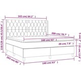  Krevet s oprugama i madracem tamnoplavi 160x200 cm baršunasti | shoptok.hr