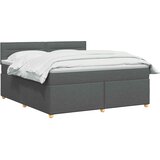  Boxspring krevet s madracem Tamnosiva 160 x 200 cm Tkanina | shoptok.hr