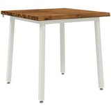  70 x 70 x 75 cm Čvrsto drvo akacije Prirodna i bijela | shoptok.hr