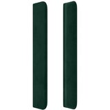  Uzglavlje s ušima tamnozeleno 203x16x118/128 cm baršunasto | Eponuda.com