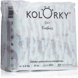 Kolorky Day Feathers ekološke plenice za enkratno uporabo velikost M 5-8 Kg 21 kos Cene