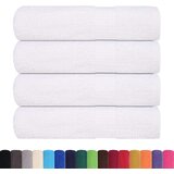 vidaXL Kopalne brisače 4 kos bela 100x150 cm 360 g/m² 100% bombaž | Shoptok.si