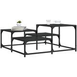  Stolić za kavu crni 87,5x87,5x40 cm od konstruiranog drva | shoptok.hr