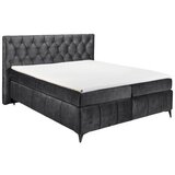 MID.YOU POSTELJA BOXSPRING 180 cm x 200 cm , tekstil, leseni material antracit | Shoptok.si