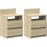  Noćni ormarići 2 kom s 2 ladice Sonoma hrast 40x33x60 cm | Shoptok.si