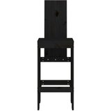 vidaXL barski stolci 2 kom crni 40 x 42 x 120 cm od masivne borovine | shoptok.hr