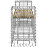  Vrtna klupa s gabionskim dizajnom 183 x 41 x 60,5 od borovine | shoptok.hr