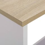  Barski stol s 2 stolne ploče bijelo i boja hrasta 130x40x120 cm | shoptok.hr