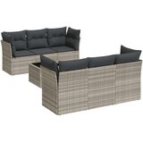  7-dijelni set vrtnih sofa svjetlosivi od poliratana | shoptok.hr